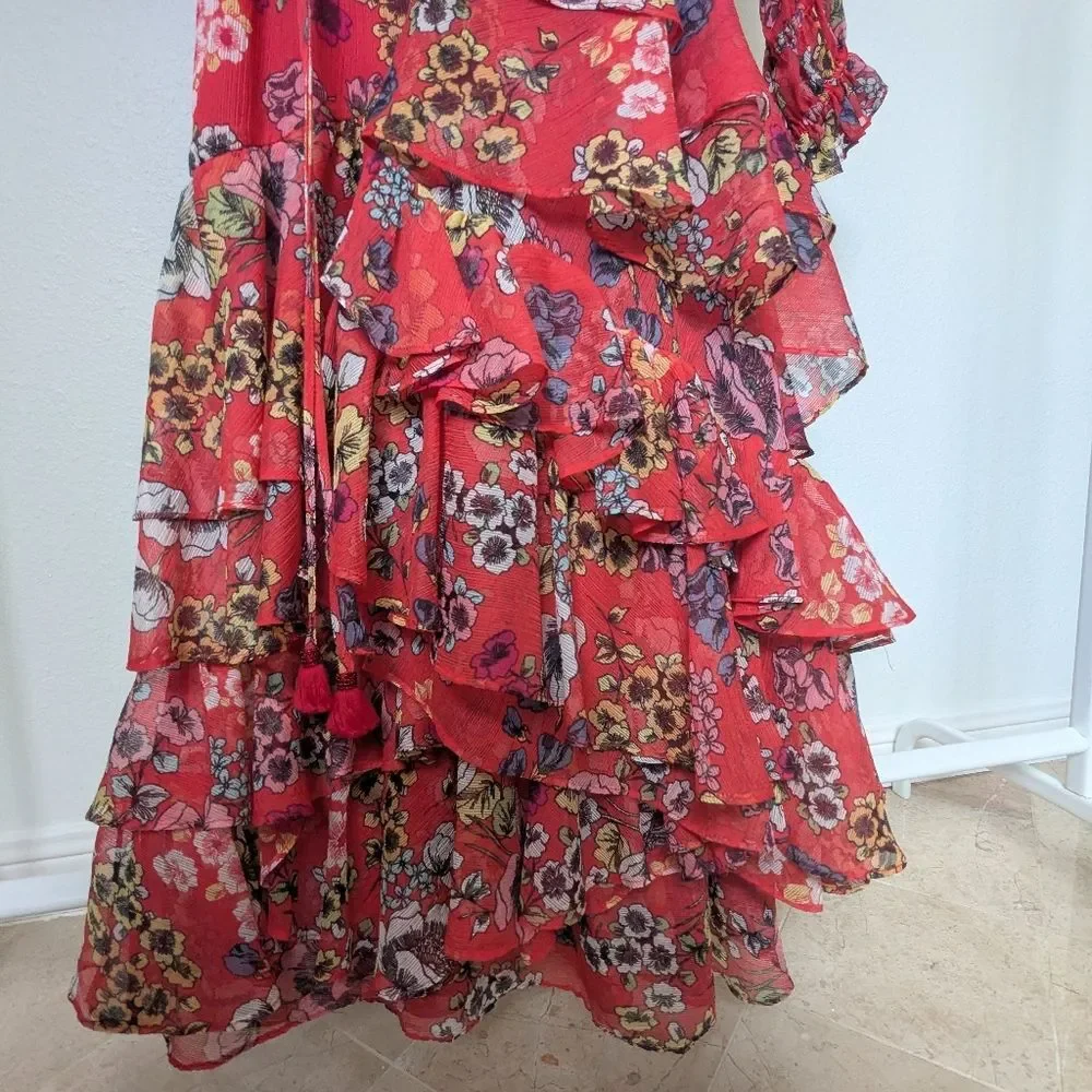 Alexis Solace Dress Eden Floral Red XS